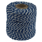 Katoentouw, blauw-wit, klos van 50 g, ongeveer 45 m