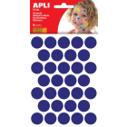 Apli Kids stickers, cirkel diameter 20 mm, blister met 180 stuks, blauw