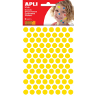 Apli Kids stickers, cirkel diameter 10,5 mm, blister met 528 stuks, geel