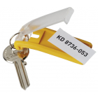 Durable sleutelhanger Key Clip, geel, pak van 6 stuks