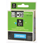 Dymo D1 tape 12 mm, zwart op transparant