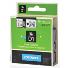 Dymo D1 tape 6 mm, zwart op wit