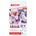 Edding porselein-penseelstift e-4200 warm set van 6