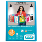 OXFORD Polyvision personaliseerbare presentatiealbum, formaat A4, uit PP, 20 tassen, blauw