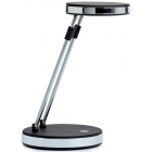 MAUL bureaulamp LED Puck op voet, verschuifbaar in hoogte, daglicht wit licht, zwart