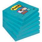 Post-it Super Sticky notes, 90 vel, ft 76 x 76 mm, pak van 6 blokken, blauw (paradise blue)