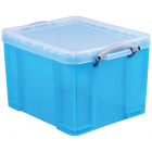 Really Useful Box opbergdoos 35 liter, transparant helblauw