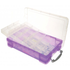Really Useful Box opbergdoos 4 liter met 2 dividers, transparant paars