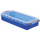 Really Useful Box pennenbakje 0,55 liter, transparant blauw