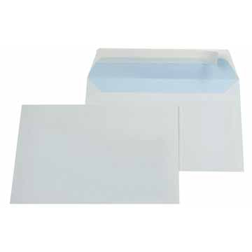 Gallery enveloppen ft 114 x 162 mm, stripsluiting, binnenzijde blauw, doos van 500 stuks