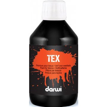 Darwi textielverf Tex, 250 ml, zwart