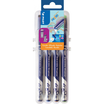 Pilot fineliner Frixion Fun , geassorteerde kleuren, set van 4 stuks