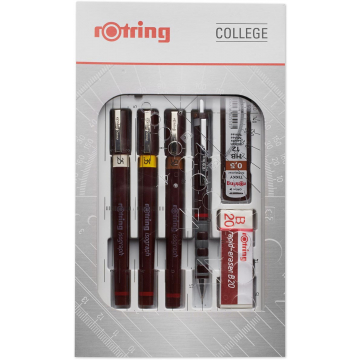 Rotring college set van 3 Isograph 0,25 mm/ 0,35 mm/ 0,5 mm