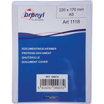 Bronyl U-mapje uit transparante PVC van 180 micron, ft A5