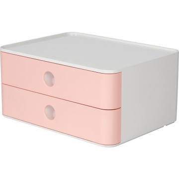 Han ladenblok Allison, smart-box met 2 laden, wit/roze