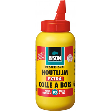 Bison houtlijm Extra, wit, flacon van 250 gram