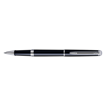 Rollerpen Waterman HÃÂ©misphÃÂ¨re black lacquer CT fijn