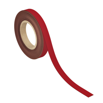 Magneetband MAUL beschrijf- wisbaar 10mx20mm x1mm rood