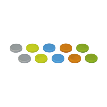 Magneet MAUL Neodymium rond siliconen 19.2x4mm 0,8kg 10stuks