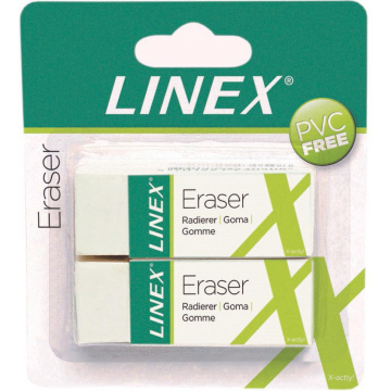 Linex witte gum, blister van 2 stuks