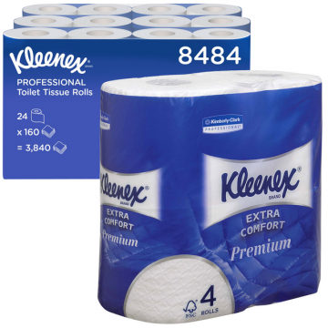 Toiletpapier KC Kleenex 4-laags 160vel wit 8484