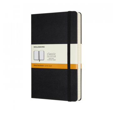 Notitieboek Moleskine Expanded large 130x210mm lijn hard cover zwart