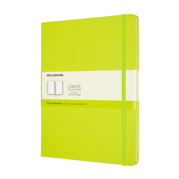 Notitieboek Moleskine XL 190x250mm blanco hard cover lemon green