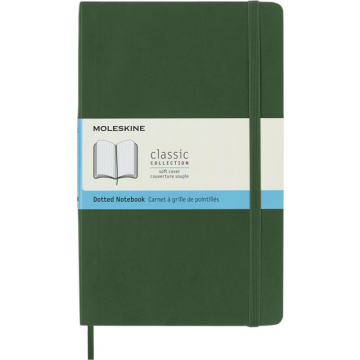 Notitieboek Moleskine large 130x210mm dots soft cover myrtle green