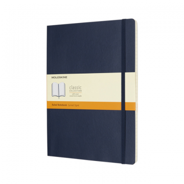 Notitieboek Moleskine XL 190x250mm lijn soft cover sapphire blue