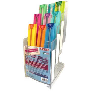 Leesliniaal Arda Easy Reading 0.7mm assorti display à 36 stuks