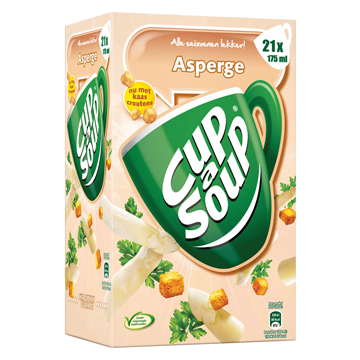 Cup-a-Soup asperge met kaas croutons, pak van 21 zakjes