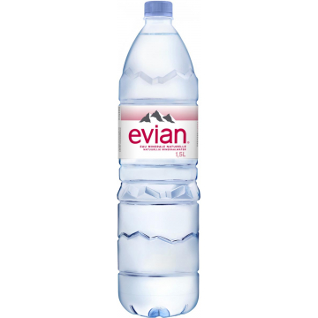 Evian water, fles van 1,5 liter, pak van 6 stuks