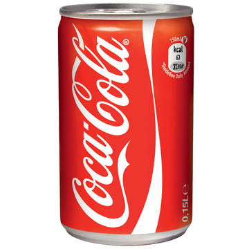 Coca-Cola frisdrank, blikje van 15 cl, pak van 24 stuks