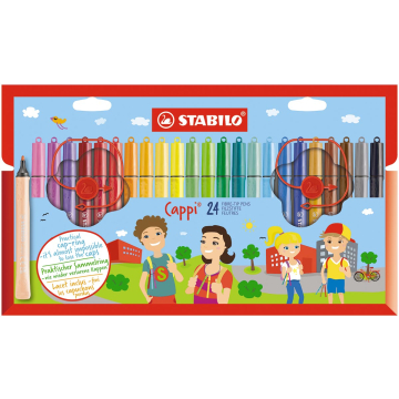 STABILO Cappi viltstift, etui van 24 stuks