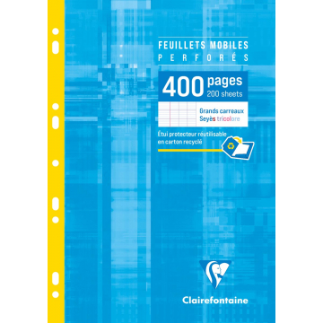 Clairefontaine ringbandinterieur Metric, ft A4, 9-gaatsperforatie, los, 400 bladzijden, seyès