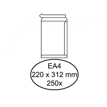 Envelop Hermes akte EA4 220x312mm zelfklevend wit 250stuks