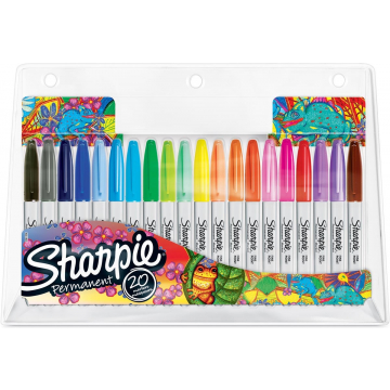 Sharpie permanente marker, etui van 20 stuks in geassorteerde kleuren