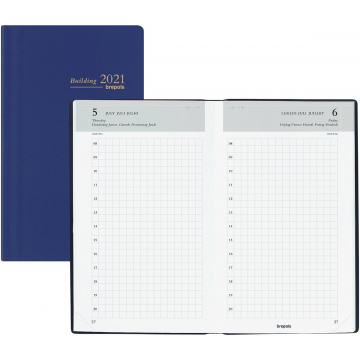 Brepols agenda Building Seta 6-talig, blauw