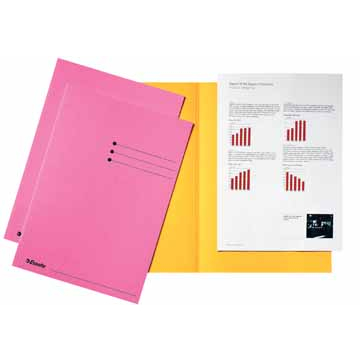 Esselte dossiermap roze, karton van 180 g/m², pak van 100 stuks