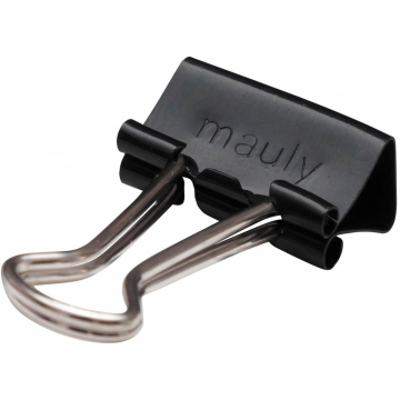 Maul Foldbackclip Mauly 215, 13mm, zwart, blister van 12 stuks
