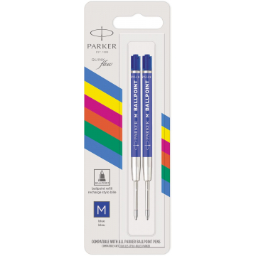 Parker Eco vulling voor balpen, medium, blauw, blister van 2 stuks