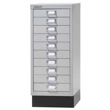 Bisley ladekast, ft 67 x 27,9 x 40,8 (h x b x d), 10 laden, grijs