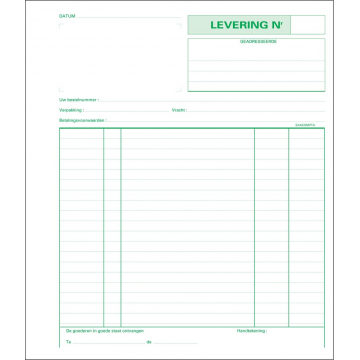 Exacompta leveringen, ft 21 x 18 cm, tripli (50 x 3 vel), Nederlandstalig