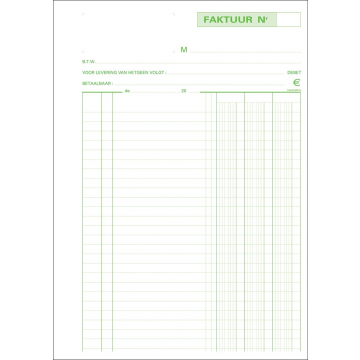 Exacompta facturen, ft 29,7 x 21 cm, dupli, verticaal, nederlandstalig