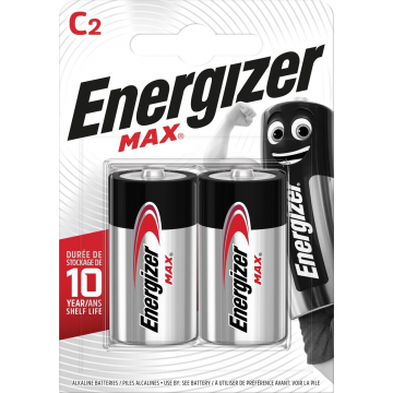 Energizer batterijen Max C, blister van 2 stuks