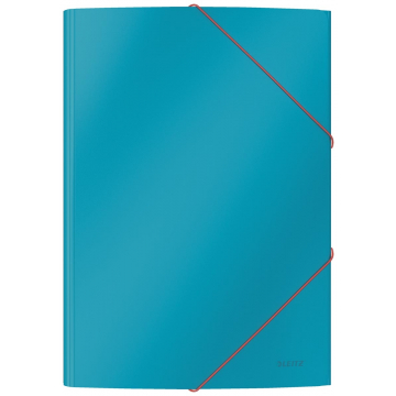 Leitz Cosy elastomap met 3 kleppen, uit karton, ft A4, blauw