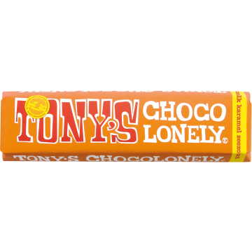 Tony's Chocolonely chocoladereep, 47g, karamel zeezout