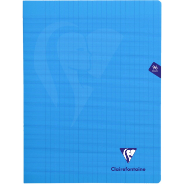 Clairefontaine schrift Mimesys voor ft A4+, 96 bladzijden, kaft in PP, seyès, blauw