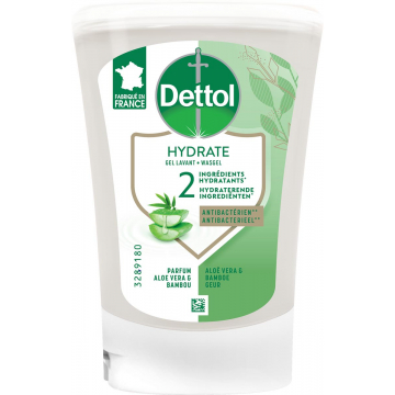 Dettol no touch handzeep Hydrate, aloë vera en bamboe, navulling van 250 ml