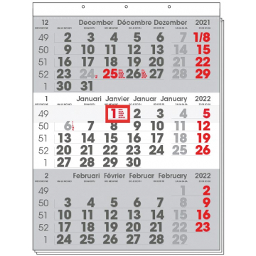 Driemaandskalender Compact, 2022